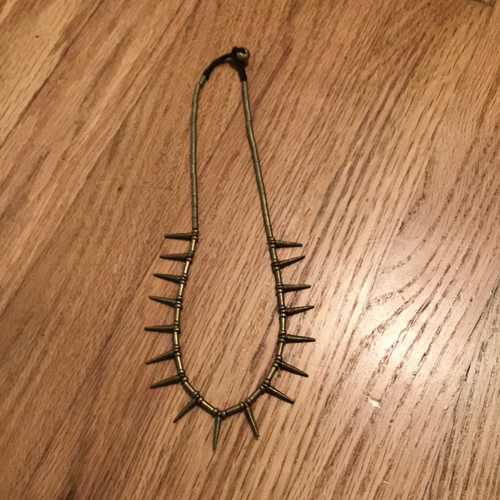 Brass Spikey Tribal Necklace